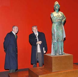 Giuseppe Ayala in visita alla Minerva