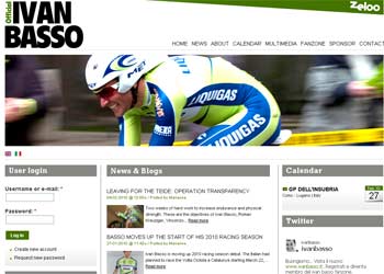 Ivan Basso debutta anche sul web