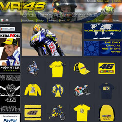 E’ on line il sito dedicato al merchandising di Valentino Rossi
