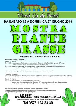 DaL 12 al 27 giugno una mostra piante grasse da collezione