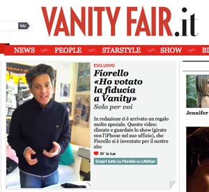 Fiorello: video esclusivo per il sito di Vanity Fair