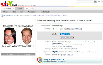 La Royal Weddind Mania non risparmia nemmeno Ebay