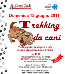 Trekking da cani nel centro storico di Arezzo
