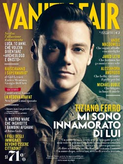 Tiziano Ferro a Vanity fair: ‘Ho un fidanzato. E sono felice’