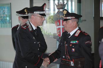 Generale Nistri in visita al comandante della Legione Toscana