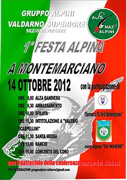 Prima Festa del Gruppo Alpini Valdarno Superiore a Montemarciano