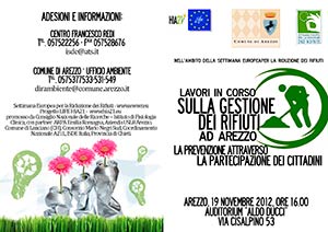 Settimana Europea per Riduzione Rifiuti: Arezzo città accreditata