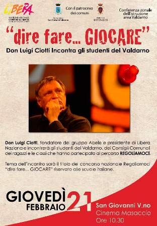 Don luigi ciotti arriva in valdarno