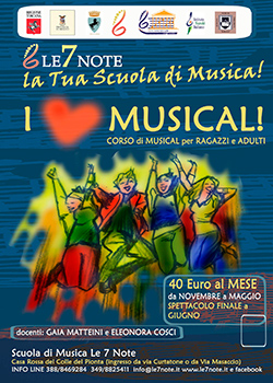 Scuola di Musica ‘Le 7 Note’: da oggi si impara anche l’arte del Musical