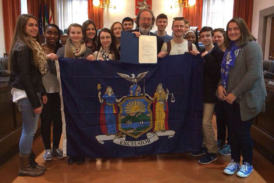 Gli studenti di Corning (Usa) in visita al Consiglio Regionale della Toscana
