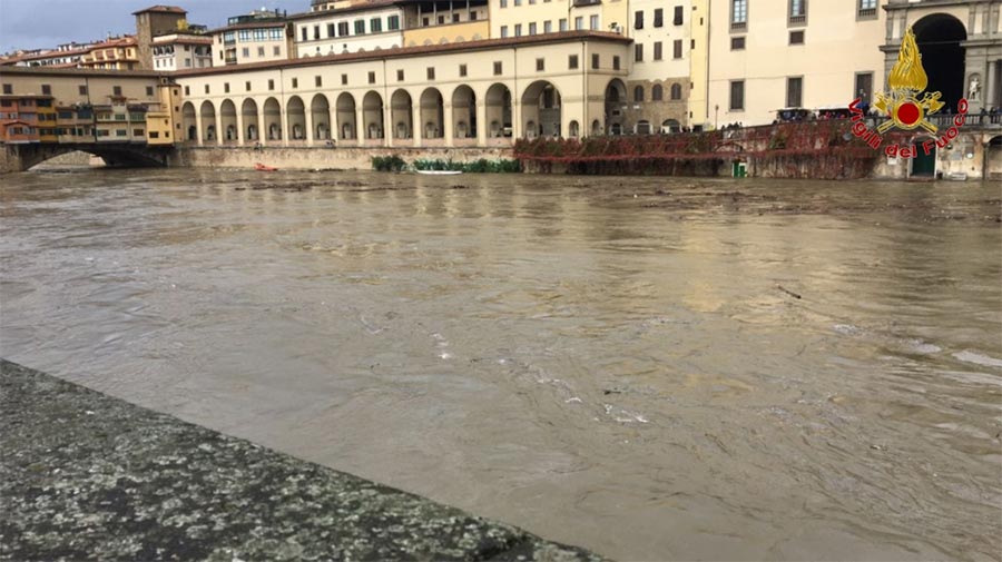Arno, attivato il Servizio di piena della Regione