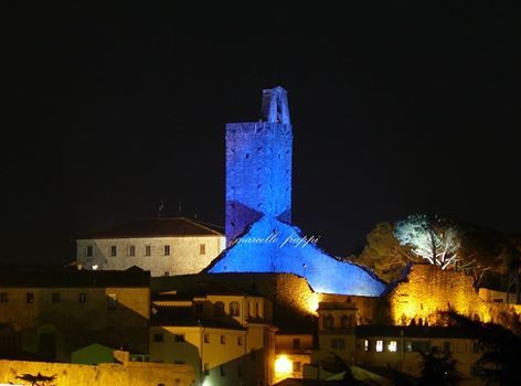 Questa notte, colorata di blue la Torre del Cassero per il progetto  “Go Blue”