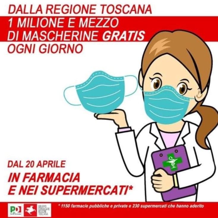 Coronavirus, Marchetti (FI): «Via il logo Pd dall’infografica della Regione sulla distribuzione delle mascherine”