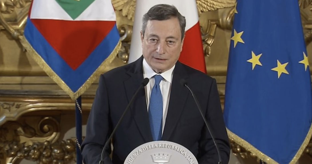Draghi: “Dal 26 aprile tornano le zone gialle, rischio ragionato per rilanciare il paese”