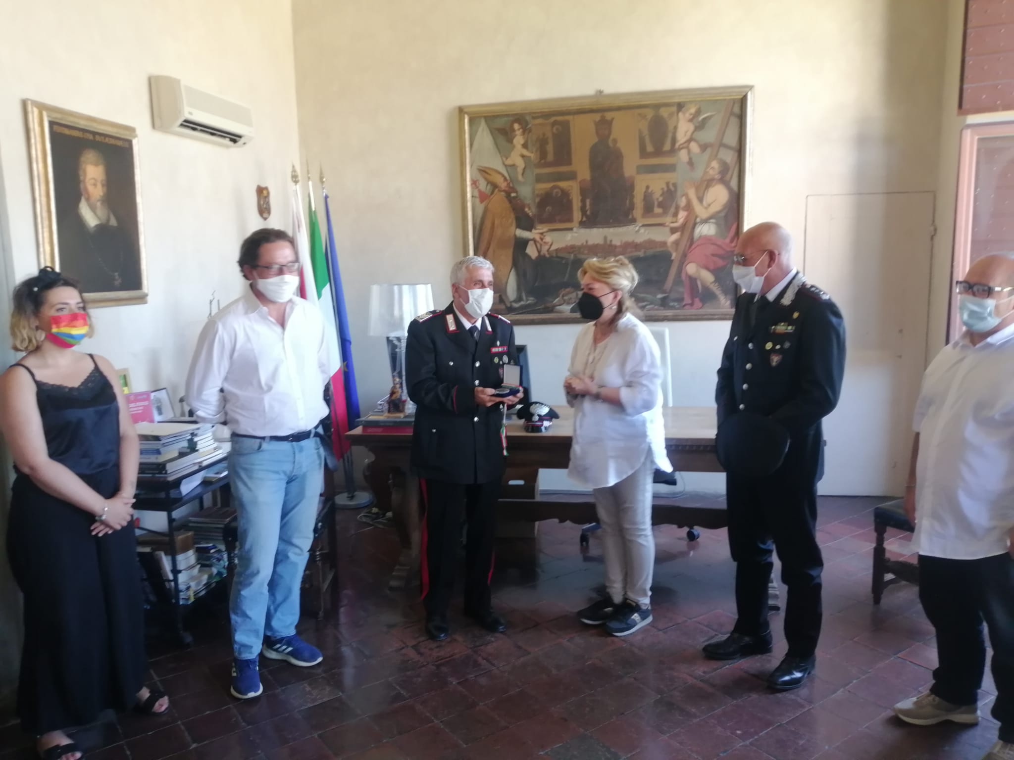 Riconoscimento del Comune di Monte San Savino al Brigadiere Q.S. dei Carabinieri Forestali Livio Quartacci