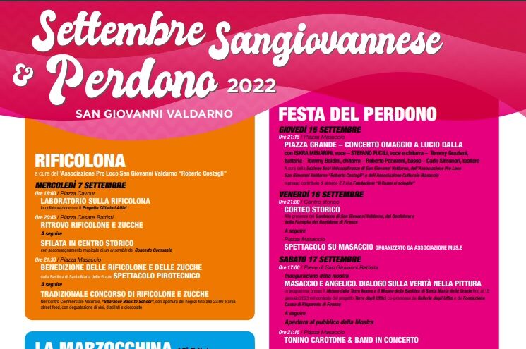 Rificolona, La Marzocchina, Festa del Perdono e non solo nel Settembre Sangiovannese