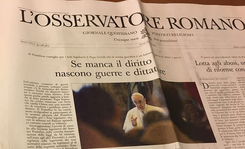 L’Osservatore Romano lancia il digiuno del gas in Quaresima